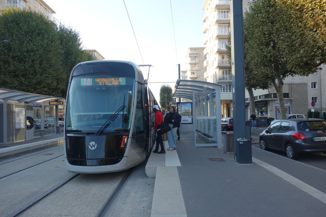 tramway en station