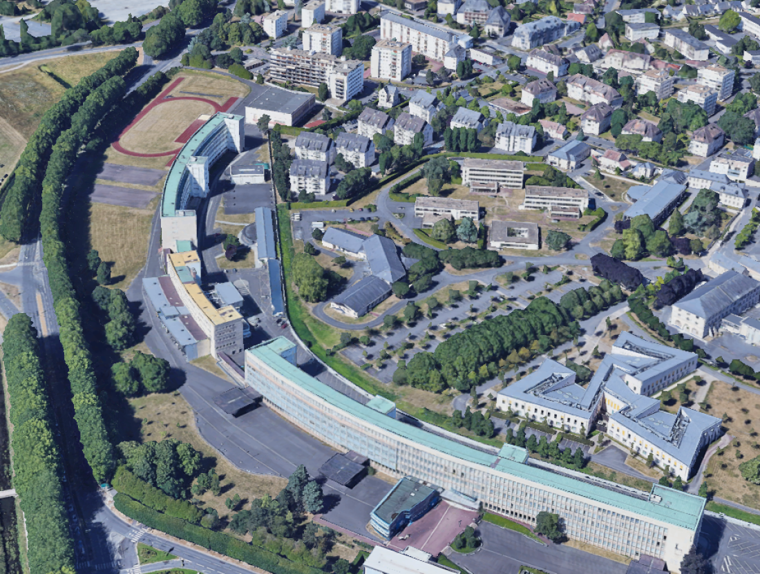 Lycée Malherbe - vue aérienne