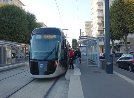 tramway en station