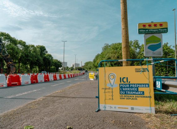 Panneau info chantier tramway- mai 2026